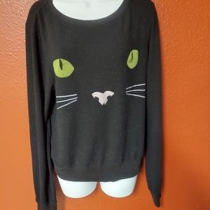 Wildfox Black Cat Sweater Size S